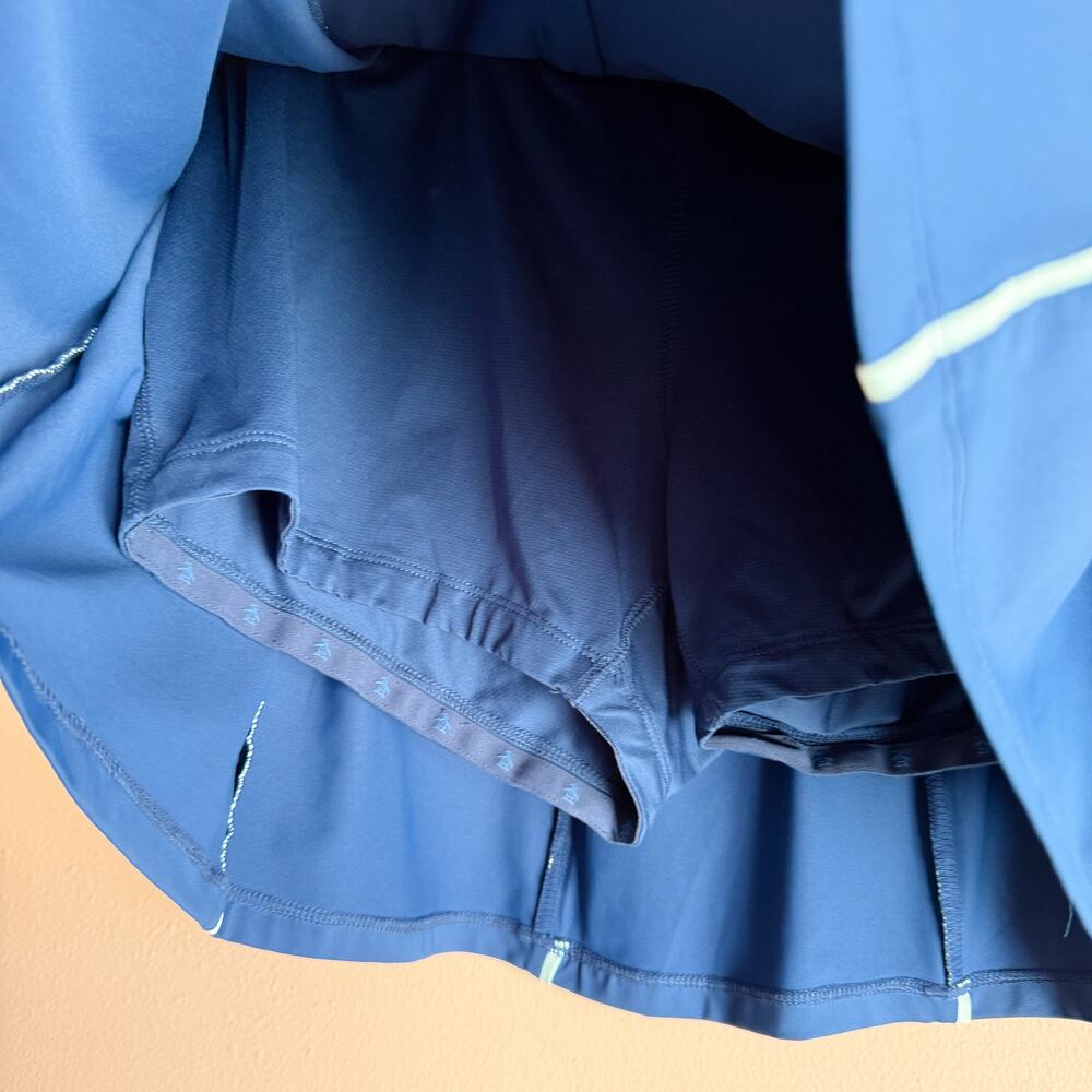 Penguin Blue on Blue Piped Pleated Lined Skort XL Golf Tennis Country Club - Picture 3 of 10